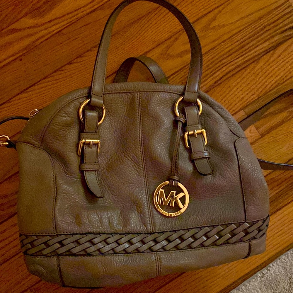 Mauve/dark gray MK bag